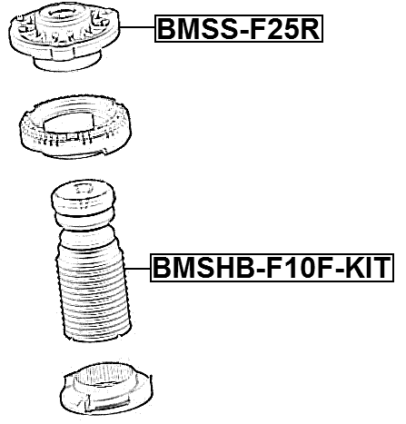 BMSS-F25R - REAR SHOCK ABSORBER MOUNTING