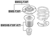 BMSS-F30F - FRONT SHOCK ABSORBER MOUNTING ASSEMBLY (WITH SHOCK ABSORBER BEARING)