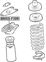 BMSS-F30R - REAR SHOCK ABSORBER MOUNTING