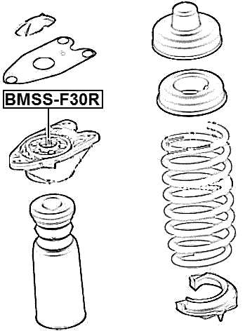 BMSS-F30R - REAR SHOCK ABSORBER MOUNTING