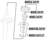 BMSS-G01F - FRONT SHOCK ABSORBER MOUNTING ASSEMBLY (WITH SHOCK ABSORBER BEARING)