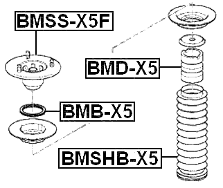 BMSS-X5F - FRONT SHOCK ABSORBER MOUNTING