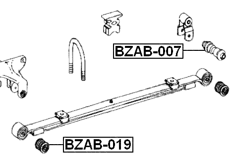 BZAB-007 - REAR LEAF SPRING BUSHING