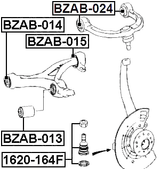 BZAB-013 - BUSHING, FRONT LOWER CONTROL ARM
