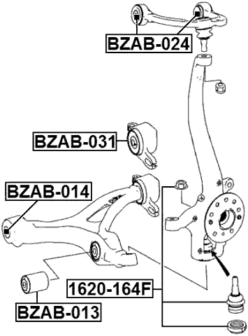BZAB-031 - BUSHING, FRONT LOWER CONTROL ARM
