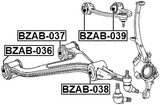 BZAB-037 - BUSHING KIT, FRONT LOWER CONTROL ARM