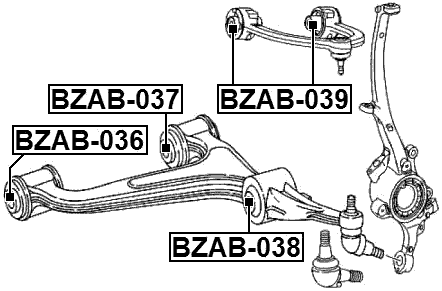 BZAB-039 - BUSHING, FRONT UPPER CONTROL ARM