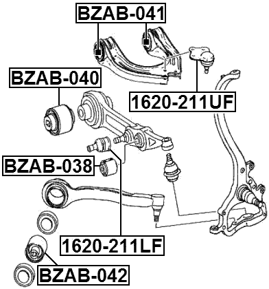 BZAB-040 - FRONT BUSHING, LOWER CONTROL ARM