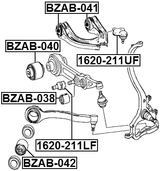 BZAB-041 - BUSHING, FRONT UPPER CONTROL ARM
