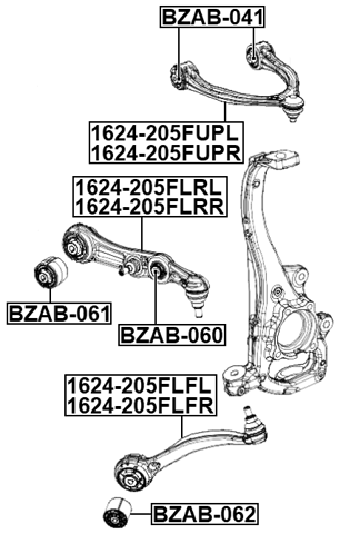 BZAB-062 - BUSHING, FRONT LOWER CONTROL ARM