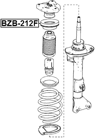 BZB-212F - FRONT SHOCK ABSORBER BEARING