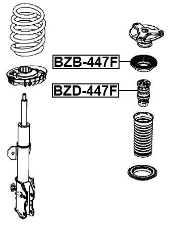 BZB-447F - FRONT SHOCK ABSORBER BEARING