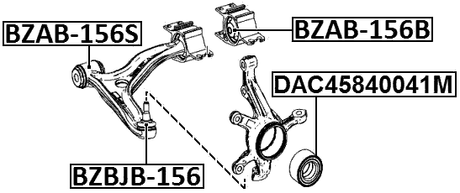 BZBJB-156 - FRONT ARM BALL JOINT BOOT 38.5X21.6X21.5