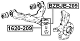 BZBJB-209 - LOWER CONTROL ARM BALL JOINT BOOT 41X50X24.2
