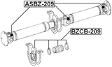 BZCB-209 - DRIVE SHAFT BEARING (REPAIR KIT)