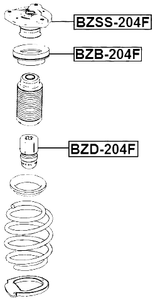 BZD-204F - FRONT SHOCK ABSORBER JOUNCE BUMPER