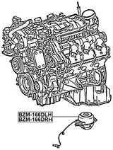 BZM-166DLH - LEFT ENGINE MOUNT (HYDRO)