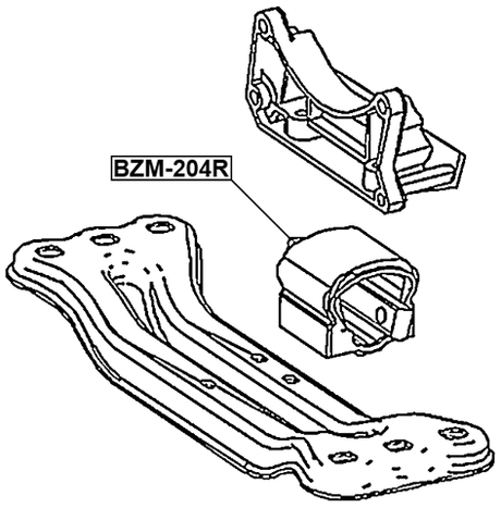 BZM-204R - REAR TRANSMISSION MOUNT