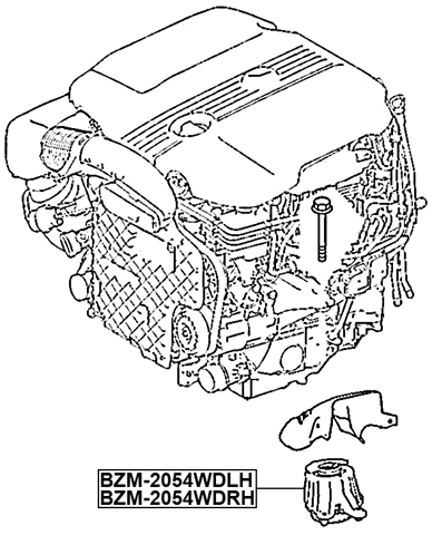 BZM-2054WDLH - LEFT ENGINE MOUNT