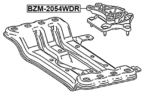 BZM-2054WDR - REAR TRANSMISSION MOUNT