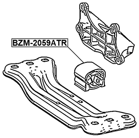 BZM-2059ATR - REAR TRANSMISSION MOUNT