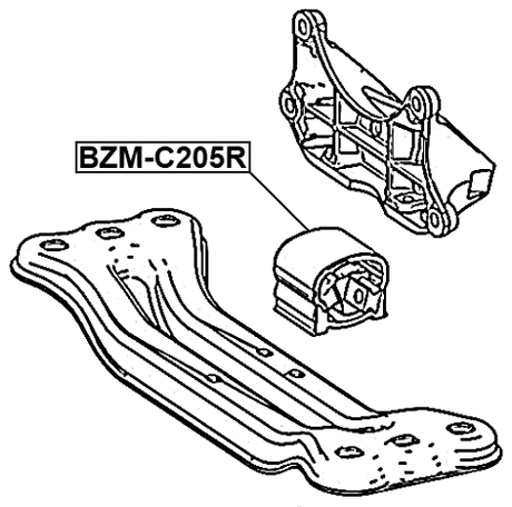 BZM-205R - REAR TRANSMISSION MOUNT