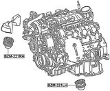 BZM-221LH - LEFT ENGINE MOUNT (HYDRO)