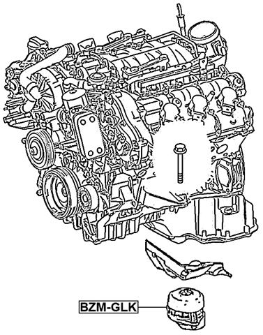 BZM-GLK - ENGINE MOUNT (HYDRO)