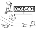 BZSB-001 - FRONT STABILIZER BAR BUSH KIT (SET FOR TWO SIDES)