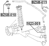 BZSB-011 - REAR STABILIZER BAR BUSH KIT D19