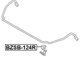 BZSB-124R - REAR STABILIZER BAR BUSH