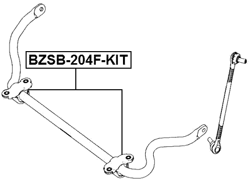 BZSB-204F-KIT - FRONT STABILIZER BAR BUSH KIT D27