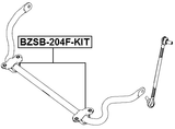 BZSB-204F-KIT - FRONT STABILIZER BAR BUSH KIT D27