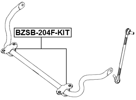 BZSB-204F-KIT - FRONT STABILIZER BAR BUSH KIT D27