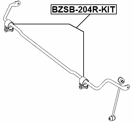 BZSB-204R-KIT - REAR STABILIZER BAR BUSH KIT D19
