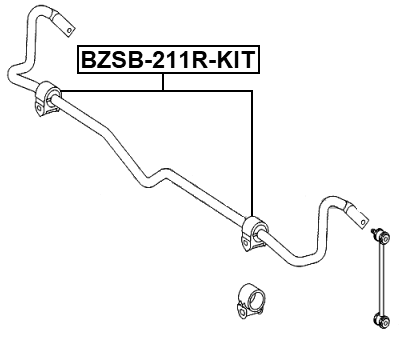 BZSB-211R-KIT - REAR STABILIZER BAR BUSH KIT D16