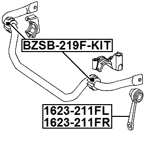BZSB-219F-KIT - FRONT STABILIZER BAR BUSH KIT
