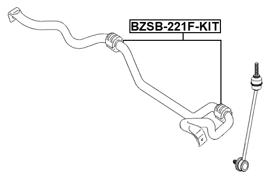 BZSB-221F-KIT - FRONT STABILIZER BAR BUSH KIT D30
