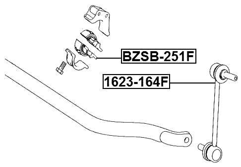 BZSB-251F - FRONT STABILIZER BAR BUSH D27