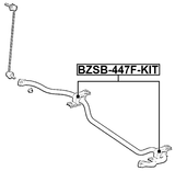 BZSB-447F-KIT - FRONT STABILIZER BAR BUSH KIT (SET FOR TWO SIDES) D26