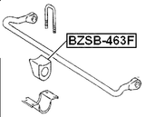 BZSB-463F - FRONT STABILIZER BAR BUSH D37.5