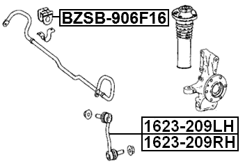 BZSB-906F16 - FRONT STABILIZER BAR BUSH D16
