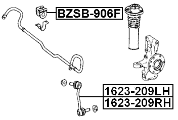 BZSB-906F - FRONT STABILIZER BAR BUSH D20