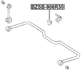 BZSB-906R30 - REAR STABILIZER BAR BUSH D30