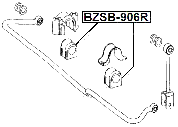 BZSB-906R - REAR STABILIZER BAR BUSH D33