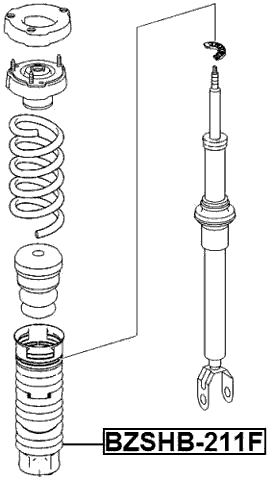 BZSHB-211F - FRONT SHOCK ABSORBER BOOT