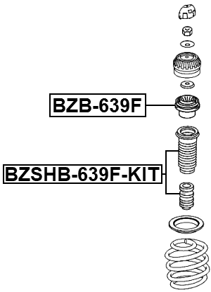 BZSHB-639F-KIT - BOOT WITH JOUNCE BUMPER FRONT SHOCK ABSORBER KIT