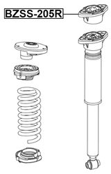 BZSS-205R - REAR SHOCK ABSORBER MOUNTING