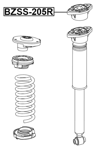 BZSS-205R - REAR SHOCK ABSORBER MOUNTING