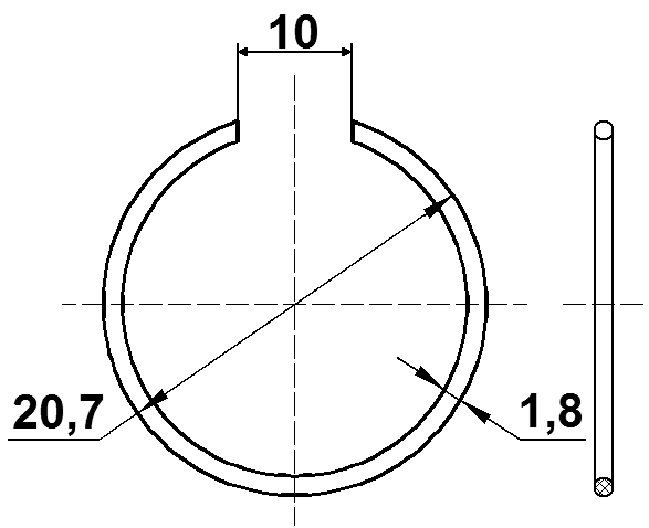 CC-1-24X2-PCS5 - RETAINING RING PCS 5
